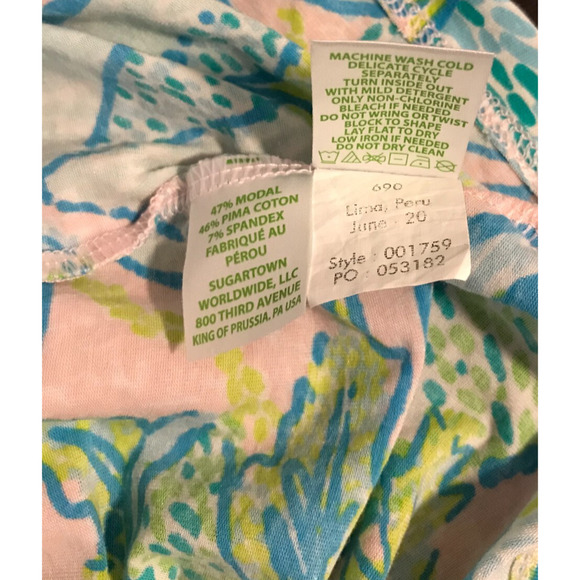 Lilly Pulitzer Kristen Urchin Pink Vitamin Sea Tank Top - Picture 8 of 8